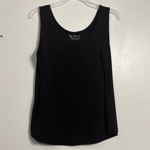 Chico's Solid Black Scoop Neck Tank